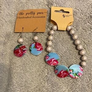 Floral Beaded Jewelry Set